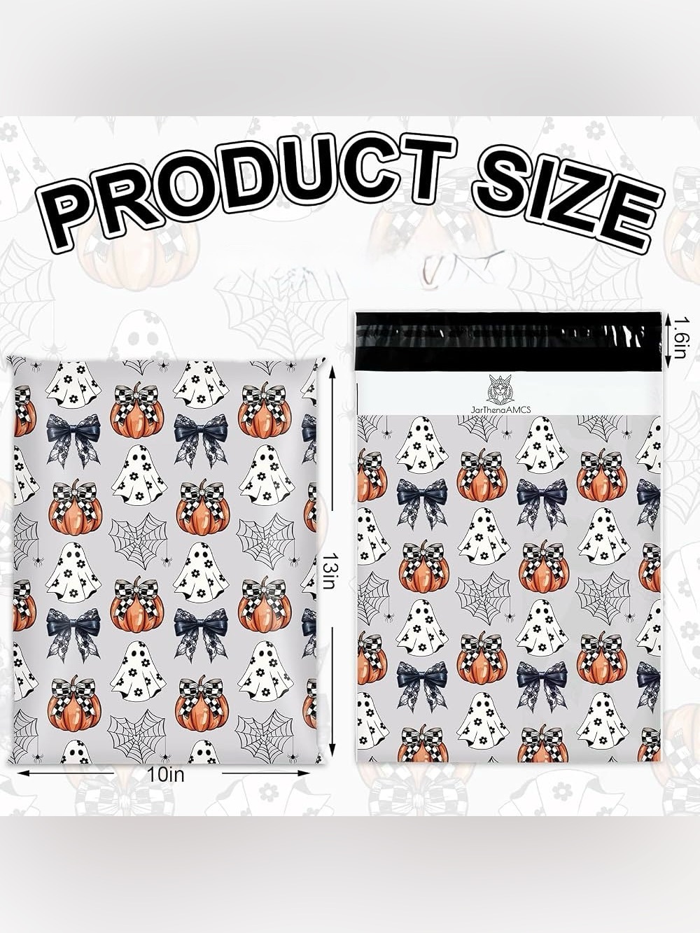 Polymailer Value Pack/Halloween Pumpkin, Ghost and Bows Pattern
(10”x13”) Qty:20 - Picture 2 of 4
